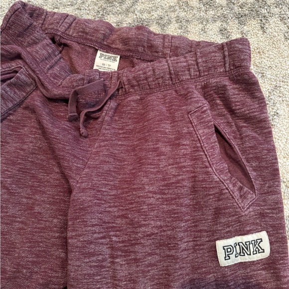 Burgundy Victoria’s Secret PINK sweatpants - Picture 2 of 2